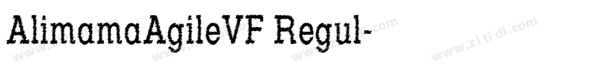 AlimamaAgileVF Regul字体转换